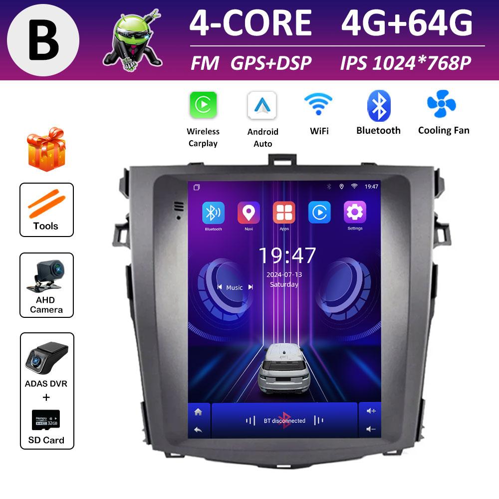 Autoradio DSP Stereo Car Video for Toyota Corolla E140 E150 2007 2008 2009 2010 - 2013 Radio Player Android Smart System No 2din