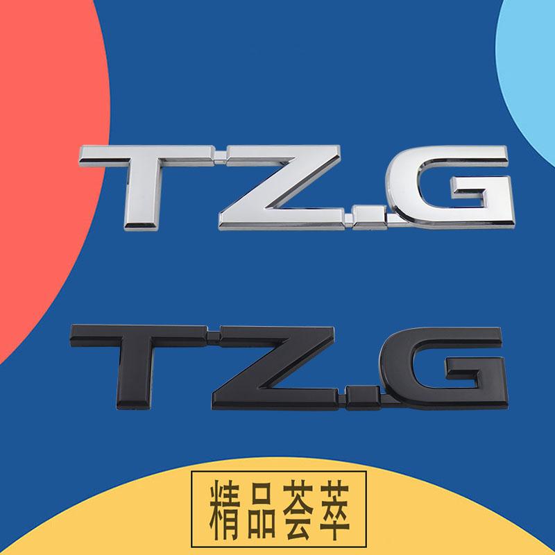 3D Premium ABS TZG TZ.G Letter Sticker Tail Bumper Badge Auto Rear Trunk Emblem Accessories Exterior Decoration