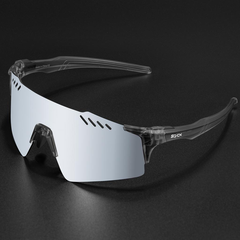 SCVCN Fashion Sunglasses Rimless Cycling Glasss Outdoor Sports Running Drving for Men Fishing Goggles Mtb Bicycle Eyewear 1 Lens