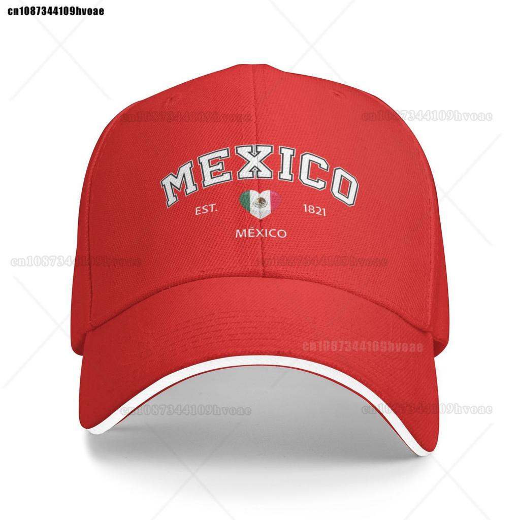 Mexico Flag Caps EST Retro Cowboy Washed Baseball Caps FeUnisex Sport Denim Sunscreen Hats Spring Summer Cap Unisex Trucker Cap