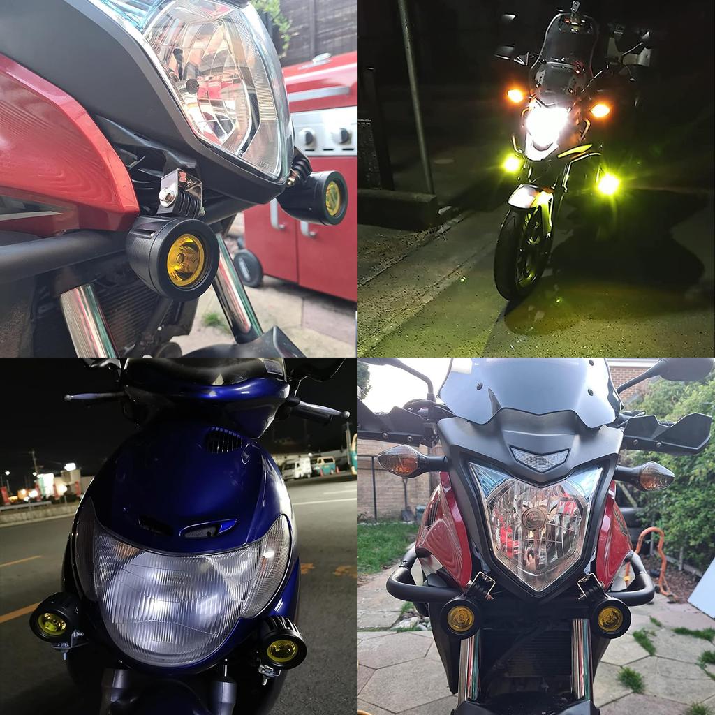 X-STYLE Motorcycle LED Fog Lamp, Yellow, 10 W, LED Work Light, Narrow Angle Type,