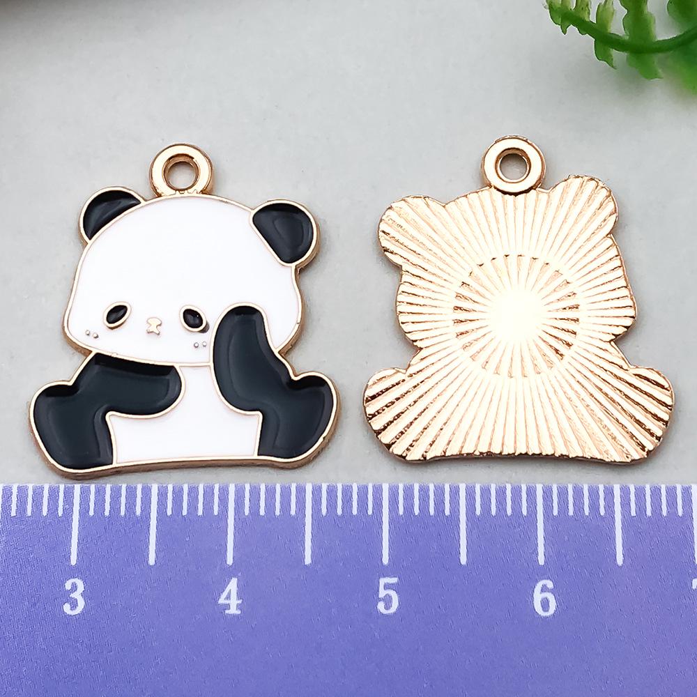 Panda Bamboo Oil Drop Alloy Earrings & Keychain Pendant Jewelry - Chinese Style Accessories