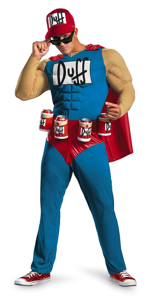 The Simpsons Duffman Classic Muscle Adult Halloween Costume for - Costume. Adults. Size X-Large (42-46).