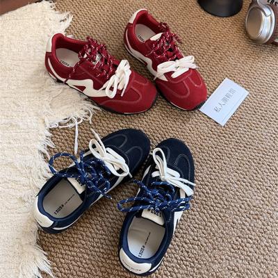 The Lady Boss Recommends! 2025 Autumn New Retro German Training Shoes Women's Flat-bottomed Casual Sports Forrest Gump Shoes Versatile Lace-up