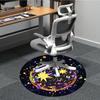 1PC Cosmic Painting Office Round Rug, Non slip, Soft and Durable Office Rug for Interior Decoration, Perfect for Office