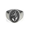 Vintage Punk Gothic Heart Ring Stainless Steel Jewelry for Women Men Unisex Fashion Accessory