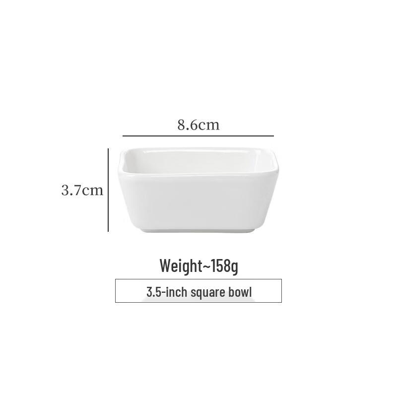 Jinmeili Pure White Ceramic Serving Dish