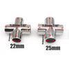 Boat Hand Rail Fittings 4 Way Cross Tube Pipe Connector Tee Joint for 7/8" 1" Tube Heavy Duty Marine Grade 316 Stainless Steel