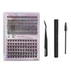 Eyelash Extension Kit 126pcs Clusters Individual D Curl False Lash DIY Extension Kit with 3ml Dual Use Glue Lash