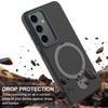 For Samsung Galaxy S25/S24 Magnetic Case Rotating Ring Kickstand TPU + PC Phone Back Cover