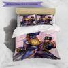 3pcs JoJo's Bizarre Adventure Pattern Bedding Set Duvet Cover Set Includes Duvet Cover &pillowcases, Perfect All Season Bedroom Decoration & Gift