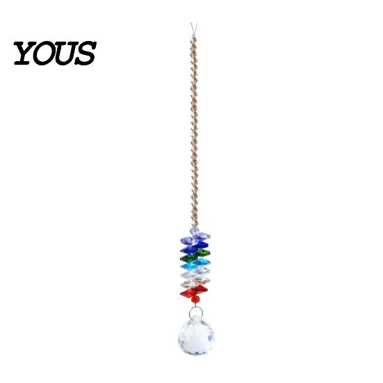 Sun Catcher Pendant Faux Crystal Suncatcher, Colorful Prisms Window Hanging Catcher, Moon Suncatcher Rainbow Maker Chain for Garden Home Decor Star