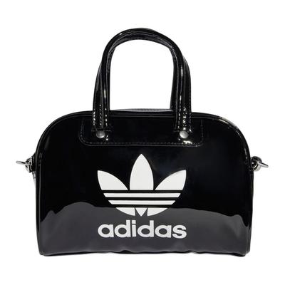 adidas Originals Adicolor Serie Verstellbarer Schultergurt Vorn Markenaufdruck Jelly Bowlingtasche Unisex Handtasche Schwarz Weiß IX7498