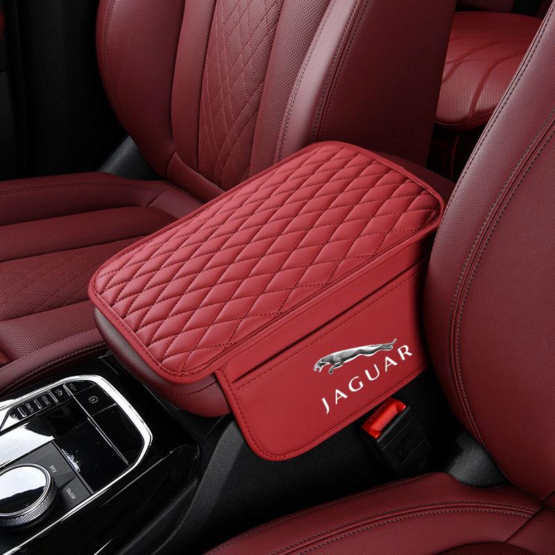 Leather Auto Consoles Car Armrest Cushion with Storage Styling For Jaguar XF XE XJ XJ8 X351 F Pace X Type F Type Necklace Tijera Ropa Llavero