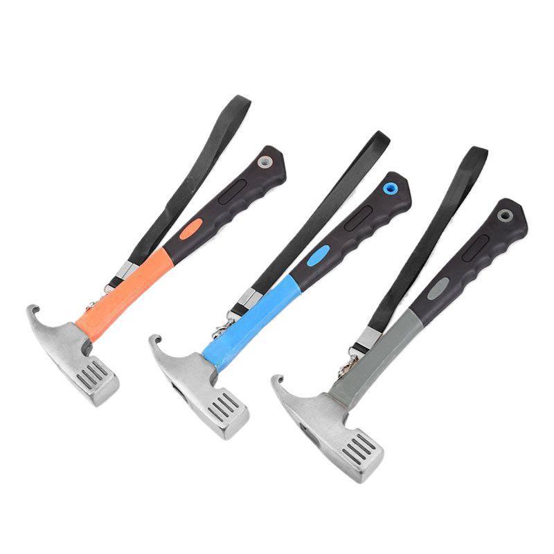 Carbon Steel Multifunctional Camping Hammer with Awning Nail Puller