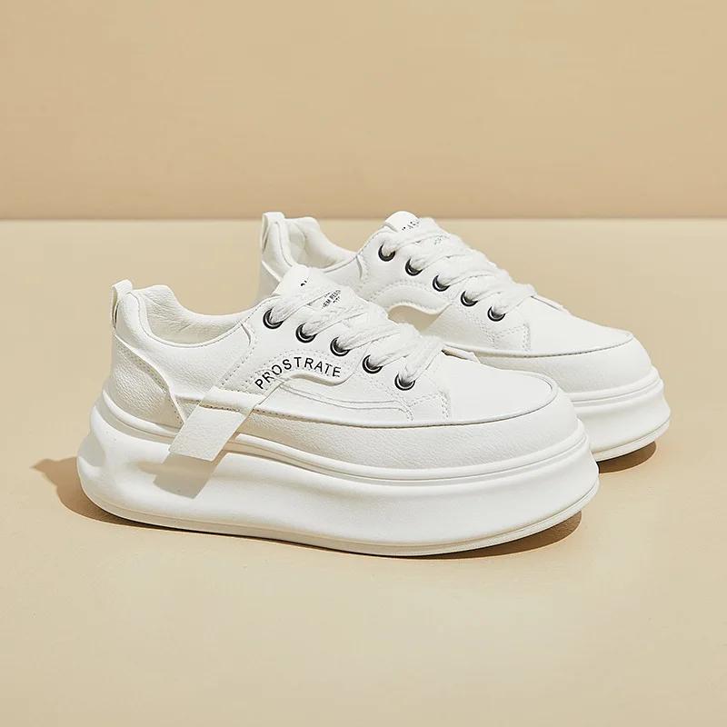 Fashion Women's Shoes Low Top Casual Platform Sneaker Lace Up Height Increase Board Shoes Fashion Personality Comfortate Ladies Shoes