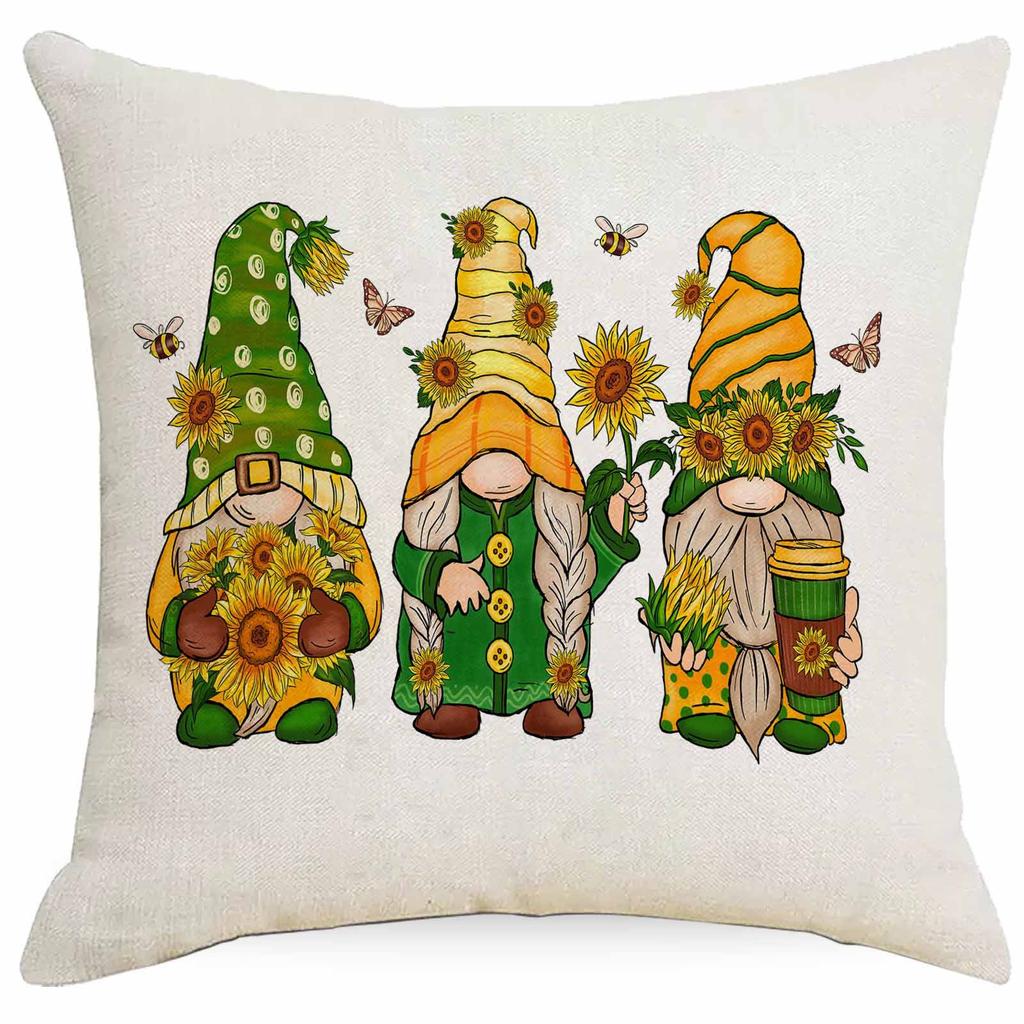 New Retro Summer Sunflower Pillowcase Home Sofa Cushion Pillowcase