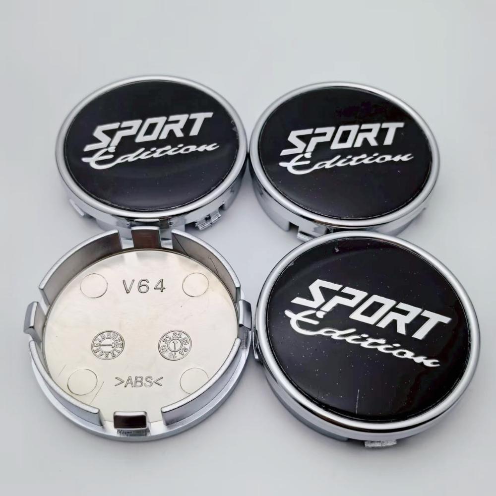 

4pcs Sport Edition Logo Emblem 64MM (I.D 61MM) Car Wheel Center Caps Car Accessories for Volvo Wheels Rim Hubcaps Cover Replace Sport Edition Badge&4pcs V64 Wheel Caps