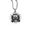 Retro Motorcycle Skull Necklace Men's Trendy Cold Style Hollow Clavicle Chain Fashion Pendant