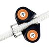 Confezione da 2 Basetta a Camma Composita a 2 File con Anello di Guida – Basetta per Corda ad Ingresso Rapido in Alluminio/Nylon Per Pilates, Barca, Vela (Adatto per corde da 3-12 mm)