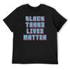 Black Trans Lives Matter T-Shirt Man T-shirt Tops Plus Size Tops Oversizeds Men's Cotton T-shirt