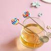 Cute Lollipop Children Cute Spoon Stainless Steel Coffee Stirring Spoon Dinner Fruit Fork Teaspoon Dessert Tea Scoop Tableware