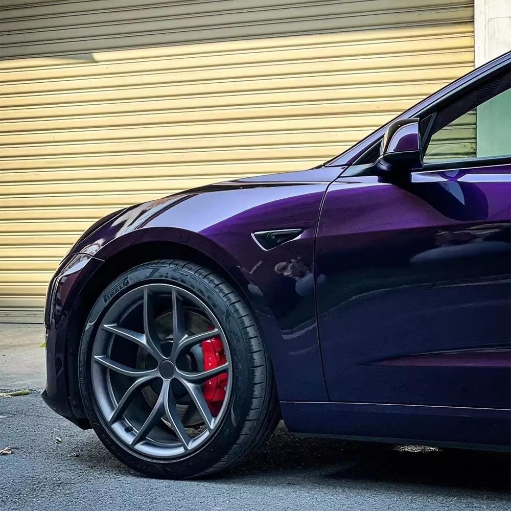 Ksticker PET Metallic Midnight Purple Car Wrapping Film Scratch-Resistant Durable Sticker Auto Cover Vehicles Motor Color Change