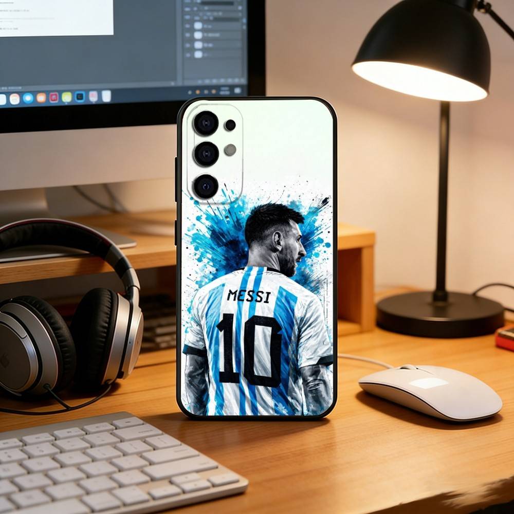Custodia per Telefono Lionel Messi Silicone Nero Morbido Per Samsung S25,S24,S21,S22,S23,S30,Ultra,S20,Plus,Fe,Lite