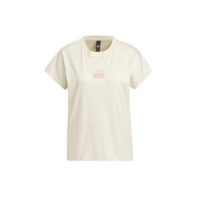 Letter Print Comfortable Casual Sports Short Sleeve T-Shirt Women Tops Off-White IM8861