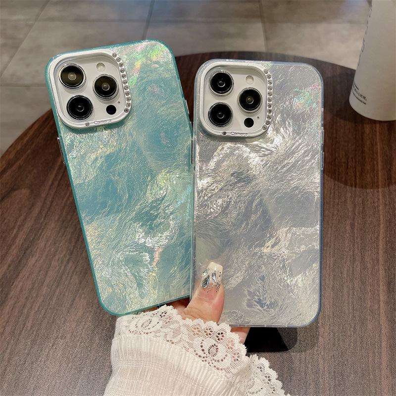 Μοτίβο Αλουμινόχαρτου Παγόβουνου για Κινητό Τηλέφωνο Apple 15 Διασημότητα Διαδικτύου Θήκη IPhone14 Φλας Διαμάντι Φακός 13Promax Σκληρή Θήκη Μόδα