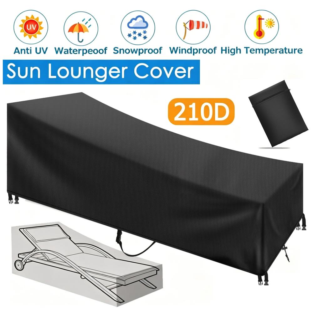 Outdoor Garden Sunbed Cover Sun Lounger Cover Patio Outdoor Lounge Chair Recliner Protective Cover Furniture Waterproof Cover