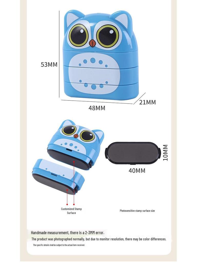 Dual-Layer Children's Two-Color Name Stamp