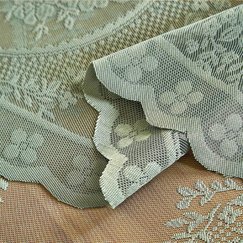 French Green Lace Tablecloth Round Mirror Flower Vine Pattern Living Room, Coffee Table, Dining Table Decoration Tablecloth CZB6