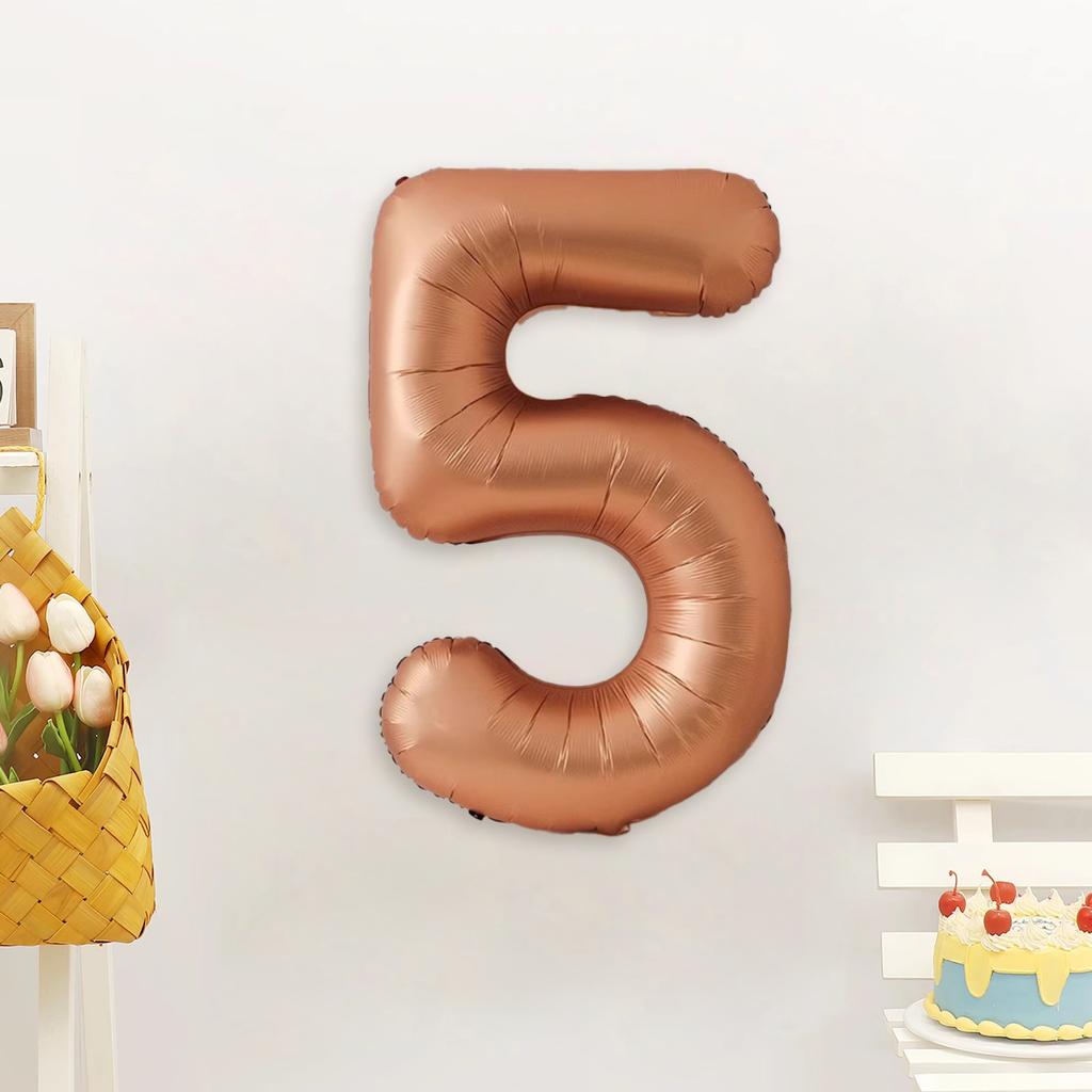 40-Inch Retro Orange Digital Aluminum Film Balloon, Baby Children'S Birthday Party Classroom Decoration Wedding Celebration Decoration