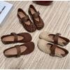 Neuer Stil Mode Damen Winter Barfuß Kuhveloursleder Echtes Leder Damen Ballerina Flat Weiche Sohle Weiterer Zehenbereich Zapatos Mujer
