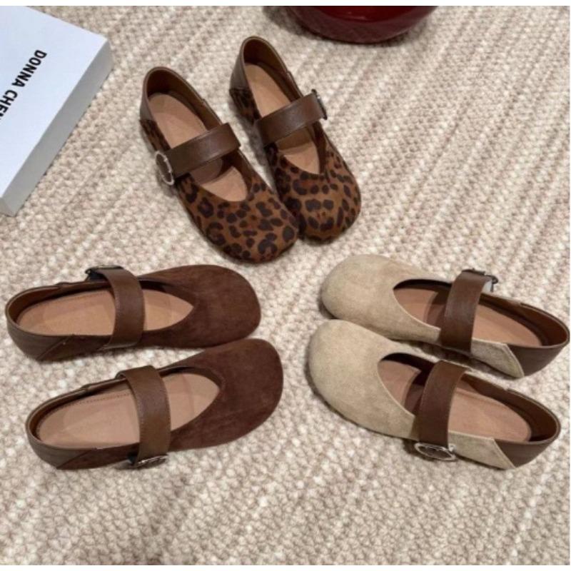 Neuer Stil Mode Damen Winter Barfuß Kuhveloursleder Echtes Leder Damen Ballerina Flat Weiche Sohle Weiterer Zehenbereich Zapatos Mujer