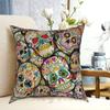 Sugar Skull Collage Pillow Case Printed Home Soft DIY Pillow Cover Sugar Skulls Halloween Day Of The Dead Skulls Style