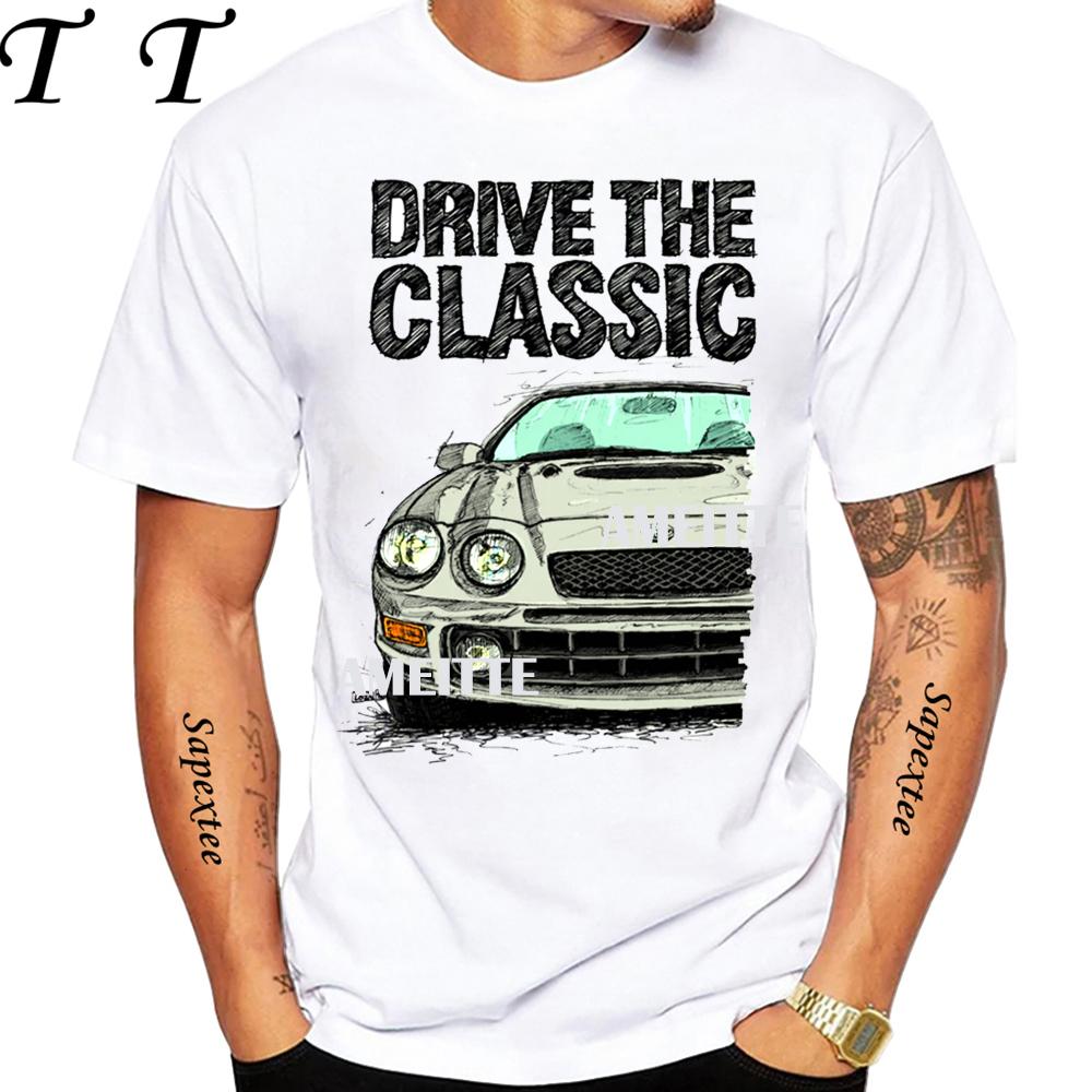 Drive The Classic Celica 6 Generation ST205 GT4 90's T-shirt Men Short Sleeve Hip Hop Boy Casual Tshirt Japan Car White Tees