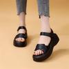Small thick-soled Velcro sandals women's 2025 summer new lightweight and versatile commuter wear with skirt beach shoes