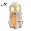 Small Night Light for Bedroom Halloween Ghost Decoration, Cute Up Figurine, Spooky Resin Gift Birthday Statue with LED Shelf Mantel Indoor Home Decor