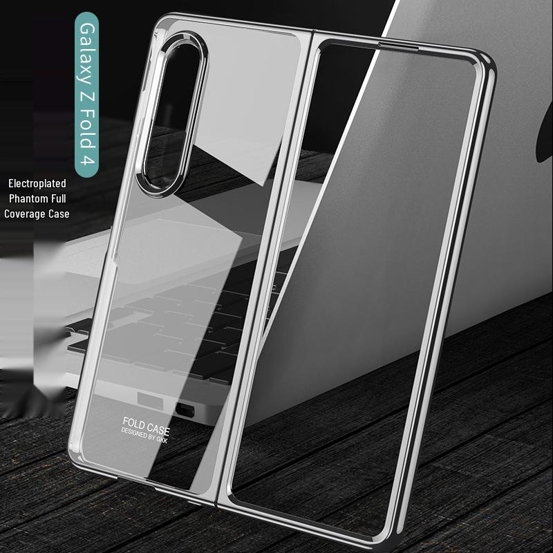 Samsung Fold4 Electroplated Phantom Transparent PC Hard Shell Case - Solid Color, Foldable Protection