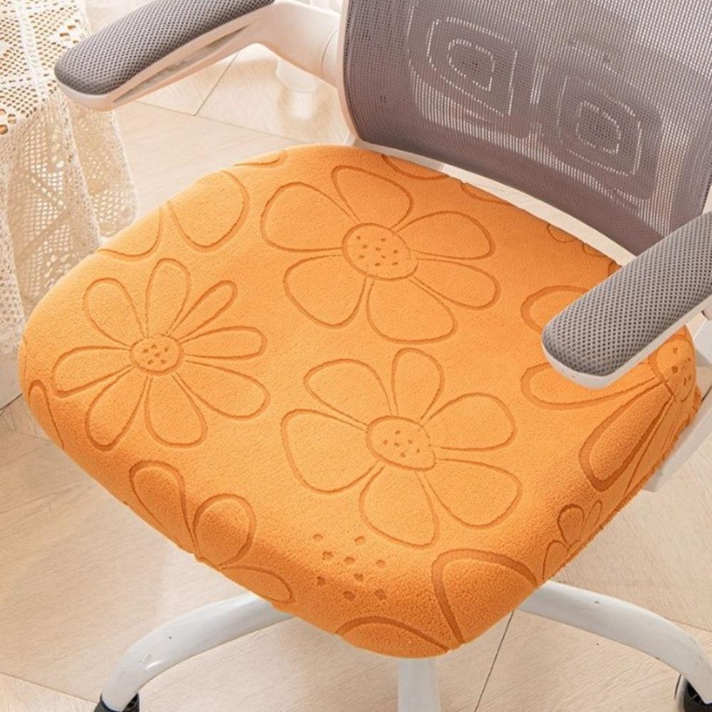 Thickened Jacquard Office Chair Cover Elastic Dining Chair Cover Soft Chair Protector Office