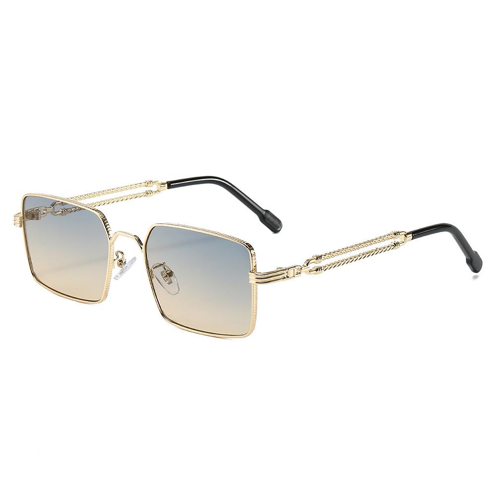 Box Sunglasses Men'S Trend Street Shooting Metal Sunglasses Women'S Personalized Glasses