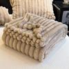 Double Sided Warm Blanket Skin-Friendly Bunny Blanket New Throw Blanket