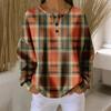 Women's Casual Shirts Long Sleeve Tops Button Up V Neck Loose Knit Fall Favorites For Women