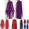 Womens Size Plus Chiffon Mosaic Dress Long Dress Atmosphere Dress Fan Female