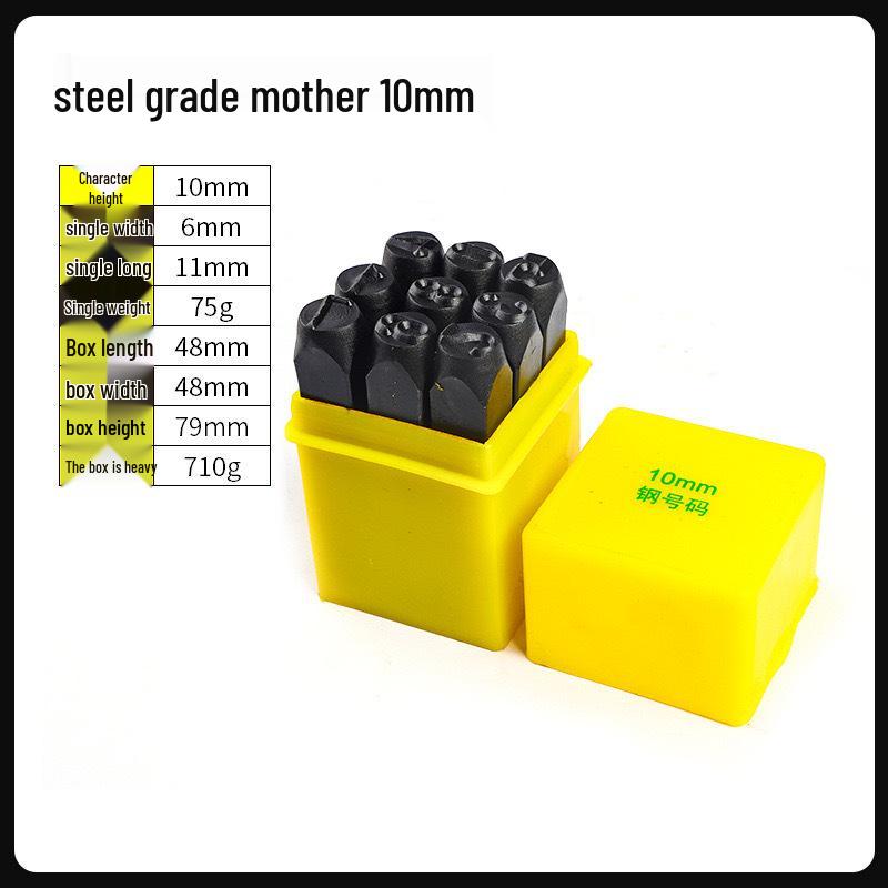 Steel Type Punch Set for Leather: English Letters & Numbers