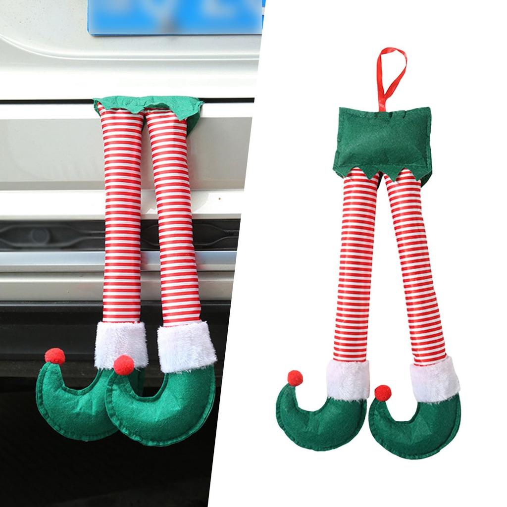 Santa Legs, Car Trunk Leg Pendant, Christmas Plush Decorations, Snap On Trunk Or Christmas Tree, Car Decorations, Universal For Cars