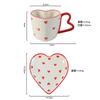 Creative 300ml Hearts Ceramic Coffee Mug Love Handle Couple Mug Afternoon Tea Dessert Tea Cup Drinkware Office Mug Home Decor