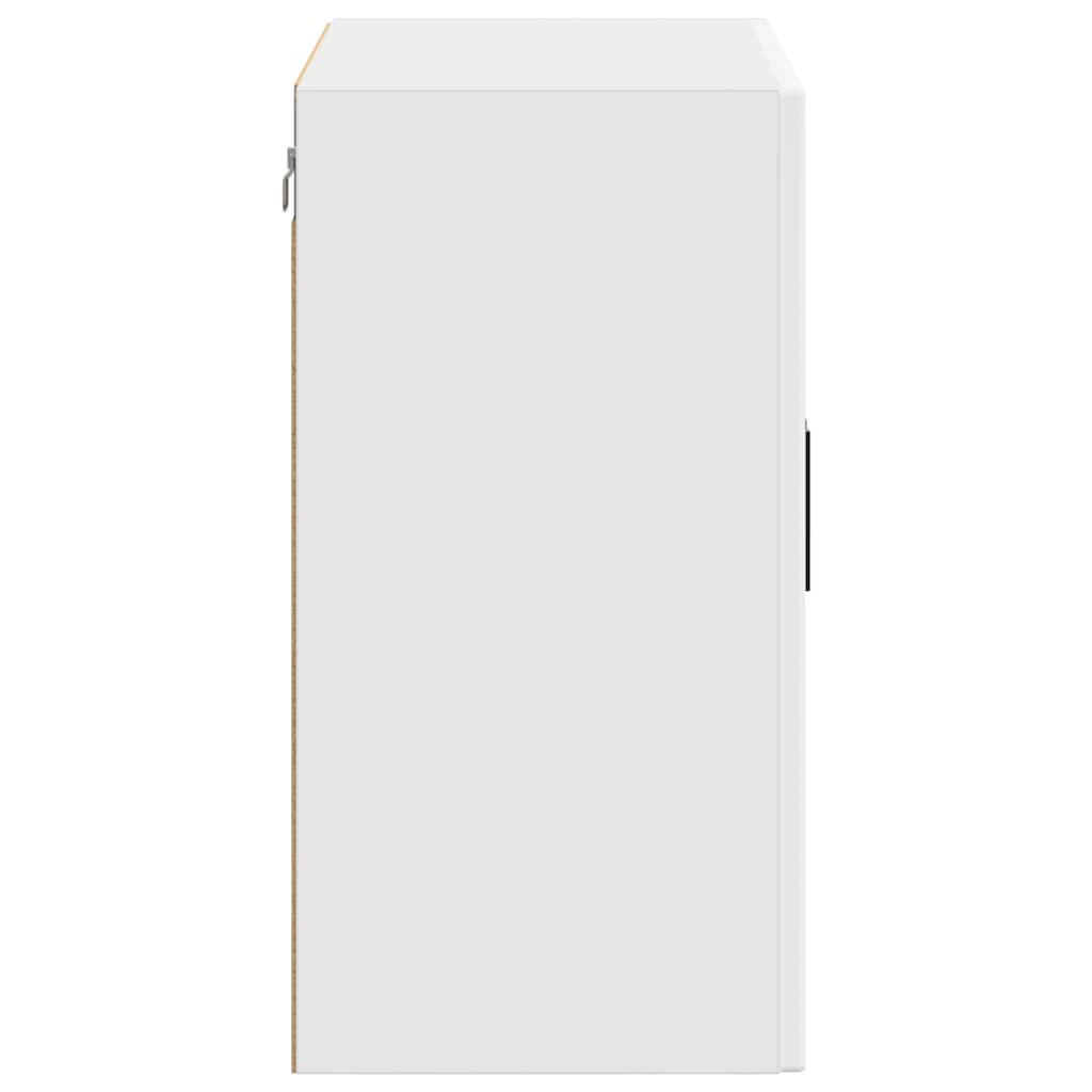 White Kitchen Wall Cabinet with Glass Door Porto Series